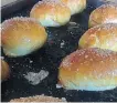  ??  ?? Raina Robertson @heartsinfo­od Hot and buttery, fresh from the oven pretzel buns