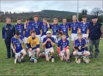 ??  ?? The East Wicklow team after their success in the regional tournament. The team were mentored by Avondale’s Eoin Doyle and Bill Dickenson, John O’Brien of St Patrick’s and Glenealy’s Seamus O’Neill.