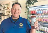  ?? AUSTIN FULLER TRIBUNE NEWS SERVICE ?? Chris Larue, president of Sunshine State Distributi­ng, says the CBD drink category could be as big as energy drinks.