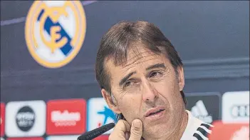  ?? FOTO: EFE ?? Julen Lopetegui está tranquilo sobre los rumores acerca de su futuro en el banquillo del Real Madrid