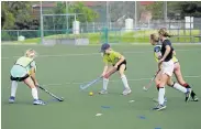  ??  ?? LEARNING SKILLS: Players in action during the annual Eastern Cape hockey camp at DSG in Grahamstow­n last week