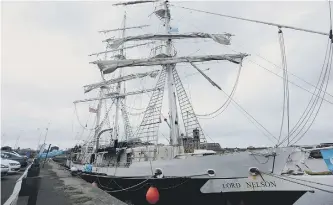  ??  ?? Lord Nelson, one of the majestic tall ships which will grace Sunderland next year.