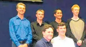  ?? Photo: Supplied ?? Dannevirke High School senior male students at the leavers dinner.