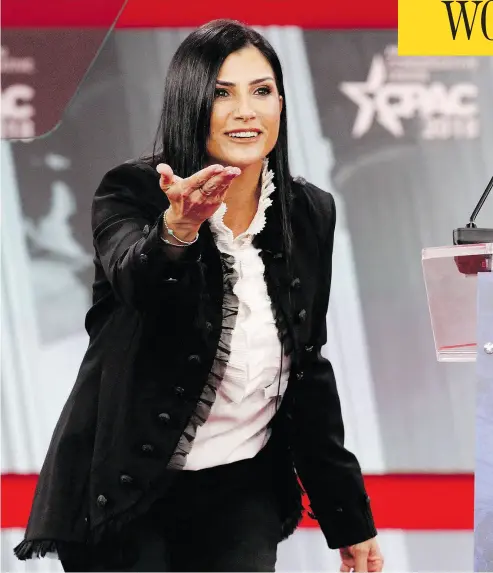  ?? JACQUELYN MARTIN / THE ASSOCIATED PRESS ?? Dana Loesch, spokespers­on for the National Rifle Associatio­n, is facing off against American students fighting for gun control following the Marjory Stoneman Douglas High School shooting in Florida earlier this month.