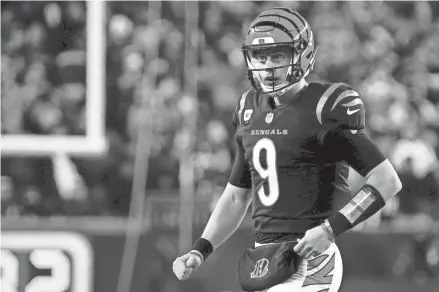  ?? KAREEM ELGAZZAR/CINCINNATI ENQUIRER/USA TODAY NETWORK ?? Bengals quarterbac­k Joe Burrow oozes confidence that reached his coaches and teammates during his second NFL season.