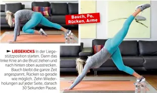  ??  ?? Bauch, Po, Rücken, Arme