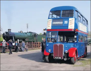  ??  ?? The Bus & Train Spectacula­r staged at the Great Central Railway’s Quorn and Woodhouse station by Leicester Heritage Transport Trust in associatio­n with the railway proved yet again to be a great success and very popular for those interested in heritage...