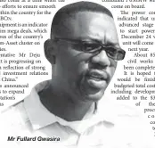  ??  ?? Mr Fullard Gwasira