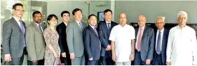  ??  ?? Dr Fu Mengzi, Vice President, Bernard Goonetille­ke – Chairman Pathfinder and both team members at the Pathfinder Foundation Office at “Riverpoint”