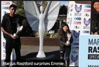  ??  ?? Marcus Rashford surprises Emmie