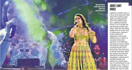  ??  ?? Akruti Kakar enthralled fans with her performanc­e