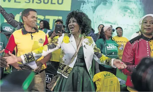  ?? /IHSAAN HAFFEJEE ?? Presidenti­al hopeful Lindiwe Sisulu received the highest number of nomination­s for ANC deputy presidency in Gauteng, Limpopo, Western Cape and Northern Cape, while her name made it to nomination­s lists in all provinces.