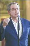  ??  ?? El expresiden­te del español, José L. Rodríguez Zapatero.