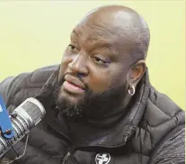  ?? STAFF PHOTO BY ARTHUR POLLOCK ?? RADIO HIT: Former Red Sox slugger Mo Vaughn appeared yesterday on Boston Herald Radio to discuss, among other things, his ‘MVP Collection­s’ line of clothing as well as David Ortiz.