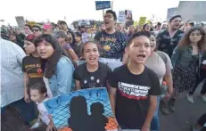  ?? — AFP file photo ?? Protesters chant outside the Metropolit­an Detention Center where ICE (US Immigratio­n and Customs Enforcemen­t) detainees are held, during a ‘Families Belong Together March’ against the separation of children of immigrants from their parents, in downtown...