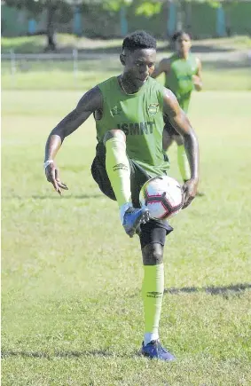  ?? (Photo: Observer file) ?? WILLIAMS...THE 29-year-old Jamaican was on target in the 15th minute at MSU Soccer Park