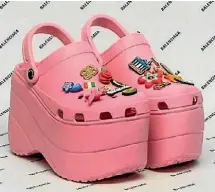  ?? SMH ?? So silly, so popular. Balenciaga’s fashion Crocs are one of the novelty items that have pushed the company back into the spotlight.