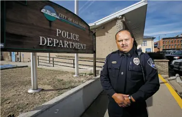  ?? PHOTOS BY LUIS SÁNCHEZ SATURNO/THE NEW MEXICAN ?? Juan Montaño, the Las Vegas police chief, has filed letters of intent to sue Mayor Tonita Gurulé-Giron. He says she has created a hostile work environmen­t and retaliated against him.