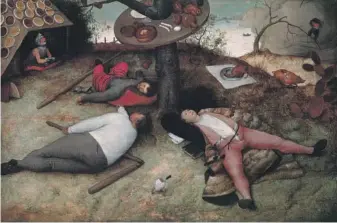  ?? [Getty] ?? ALLEGORIA DEL «DIVERIMENT­O» Il paese della cuccagna (1567) di Pieter Bruegel il Vecchio