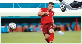  ?? –Photo: Nampa/AFP ?? On target…Switzerlan­d’s midfielder Xherdan Shaqiri scores his team’s third goal during their UEFA EURO 2020 Group A match against Turkey at the Olympic Stadium in Baku.
