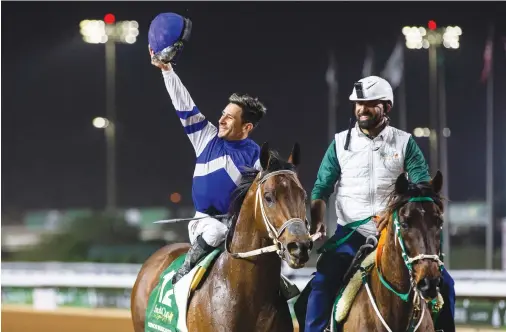  ?? ?? Saudi winners Senor Buscador and Spirit Dancer seek more success in Dubai.