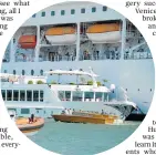  ?? Photo / AP ?? The cruise ship rammed a dock and a tourist boat on a busy Venice canal.