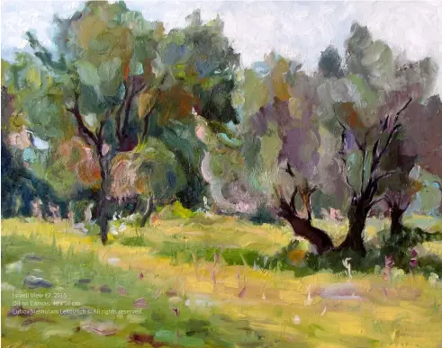  ??  ?? Israeli View #2. 2015
Oil on Canvas. 40 x 50 cm.
Lubov Meshulam Lekovitch © All rights reserved.