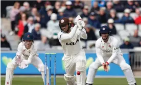  ?? ?? Surrey’s Ben Foakes brings up his 50 against Lancashire. Photograph: Alan Martin/Action Plus/Shuttersto­ck