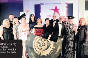  ??  ?? Mellors Catering Service’s Big Red Bus, left, received an Innovation Award at last week’s Educaterin­g Excellence Awards, right