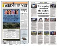  ??  ?? HOT ISSUES: The Yorkshire Post pages from yesterday in which we put 10 vital questions facing our county to the leaders of the main parties.