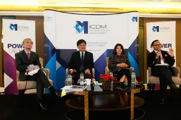  ??  ?? The panel session during ICDM’s Power Talk 2 which concluded with an emphasis on accountabi­lity, good governance, as well as diversity in talent and experience.