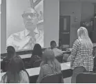  ?? COURTESY NBC UNIVERSAL ?? Center Hill students were on the receiving end of video chat with Lester Holt.