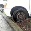  ??  ?? Cars parked near Wellington Airport have had tyres punctured by an apparent parking vigilante.