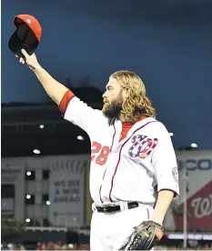  ?? MITCHELL LAYTON/GETTY IMAGES ?? Jayson Werth and the Nationals will avoid the wild-card winner and any momentum they bring with them into the divisional series, but still have to wait until Friday to play the Cubs.