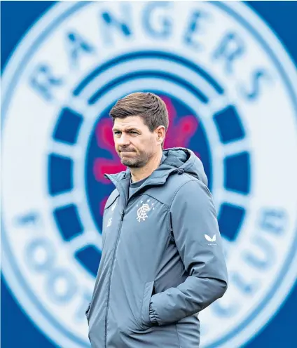  ??  ?? Totally committed: Rangers manager Steven Gerrard will want to dominate Scottish football and compete with the European elite
