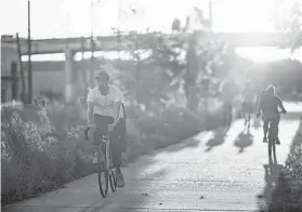  ?? ?? An estimated 12,000 people each month use the Heights Hike and Bike Trail, so M-K-T had built-in foot traffic when it broke ground in 2019.