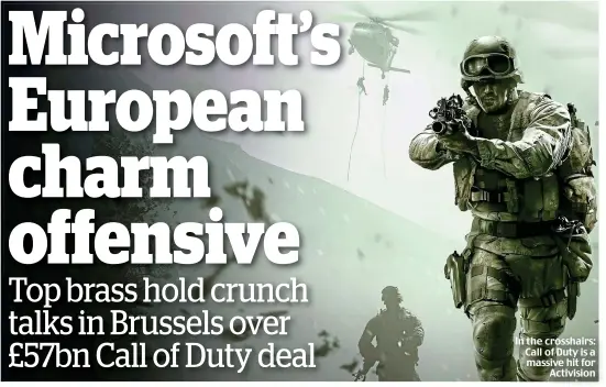  ?? ?? In the crosshairs: Call of Duty is a massive hit for Activision