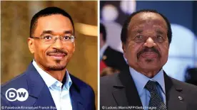  ??  ?? Businessma­n Franck Biya (left) may be poised to take over from his father, President Paul Biya (right)