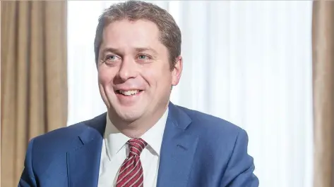  ?? LIAM RICHARDS ?? Conservati­ve Leader Andrew Scheer answers our questions about Bill C-69, global emissions, energy rallies and deferred prosecutio­ns.