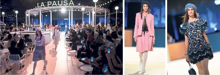  ??  ?? Chanel created a set that replicated its Cruise collection show in Paris. — Photos: AFP