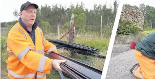  ??  ?? METAL GURU Stacking up some of the lengths of rail track BEST LAID PLANS...