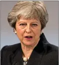  ??  ?? DEFIANT: Mrs May in Germany