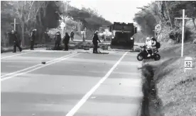  ?? COLPRENSA ?? Aspecto de las protestas indígenas en las carreteras del Valle del Cauca.