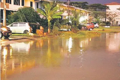  ??  ?? BANJIR: Kombinasi gambar-gambar banjir di kawasan Townvilla, Sibu Jaya. Ia merangkumi air melimpah masuk ke tepi bahagian rumah, tempat letak kereta, dalam rumah akibat sistem perparitan yang tersumbat.