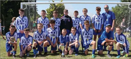  ??  ?? The Aughrim Rangers team who defeated Greystones in the U-13 Premier Jako Cup final in Celtic Park, Arklow.