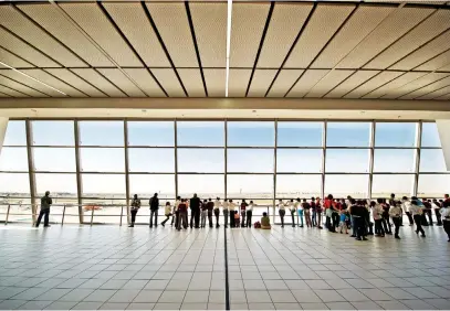  ?? Picture: AFP ?? SAFE. Security at OR Tambo Internatio­nal airport in Johannesbu­rg has been recognised as being on a par with major airports around the world.