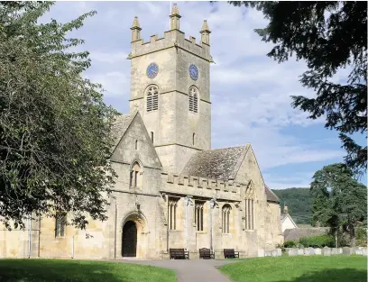  ?? Picture: Helen Iwanczuk ?? St Michael’s Church, in Bishop’s Cleeve, which needs its clock repaired