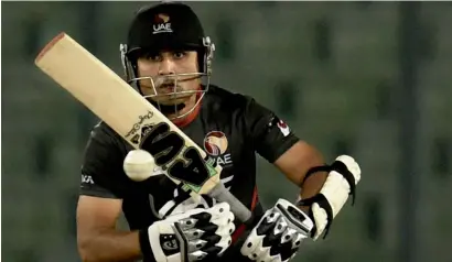  ?? — File ?? UAE’s batting mainstay Shaiman Anwar scored his 11th half-century.