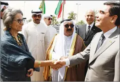  ?? KUNA photo ?? President of Turkmenist­an during his visit to the Dar Al-Athar Al-Islamiyyah where
he was received by Sheikh Nasser Sabah Al-Ahmad.