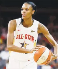  ?? John Locher / Associated Press ?? The Mercury’s DeWanna Bonner, of Team Delle Donne passes during last year’s All-Star game. Bonner has elected not to bring her children to the WNBA bubble in Florida.